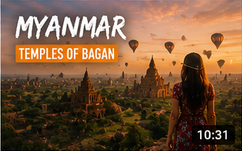 Myanmar: templos de Bagan al amanecer